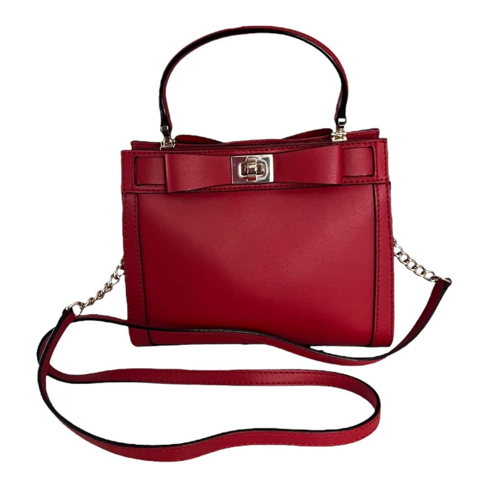 PERFECT Kate Spade Mayfair Drive Mini Tullie Bow Leather Purse Bag RED